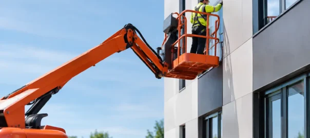 Korvtõstuki kasutamine fassaaditöödel näitena
